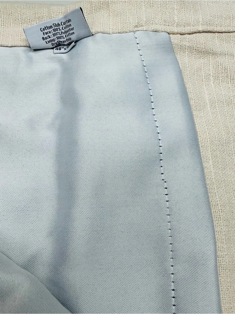 QUINCE Set Of 2 48x108 Cotton Slub Room Darkening Curtains Natural 9712